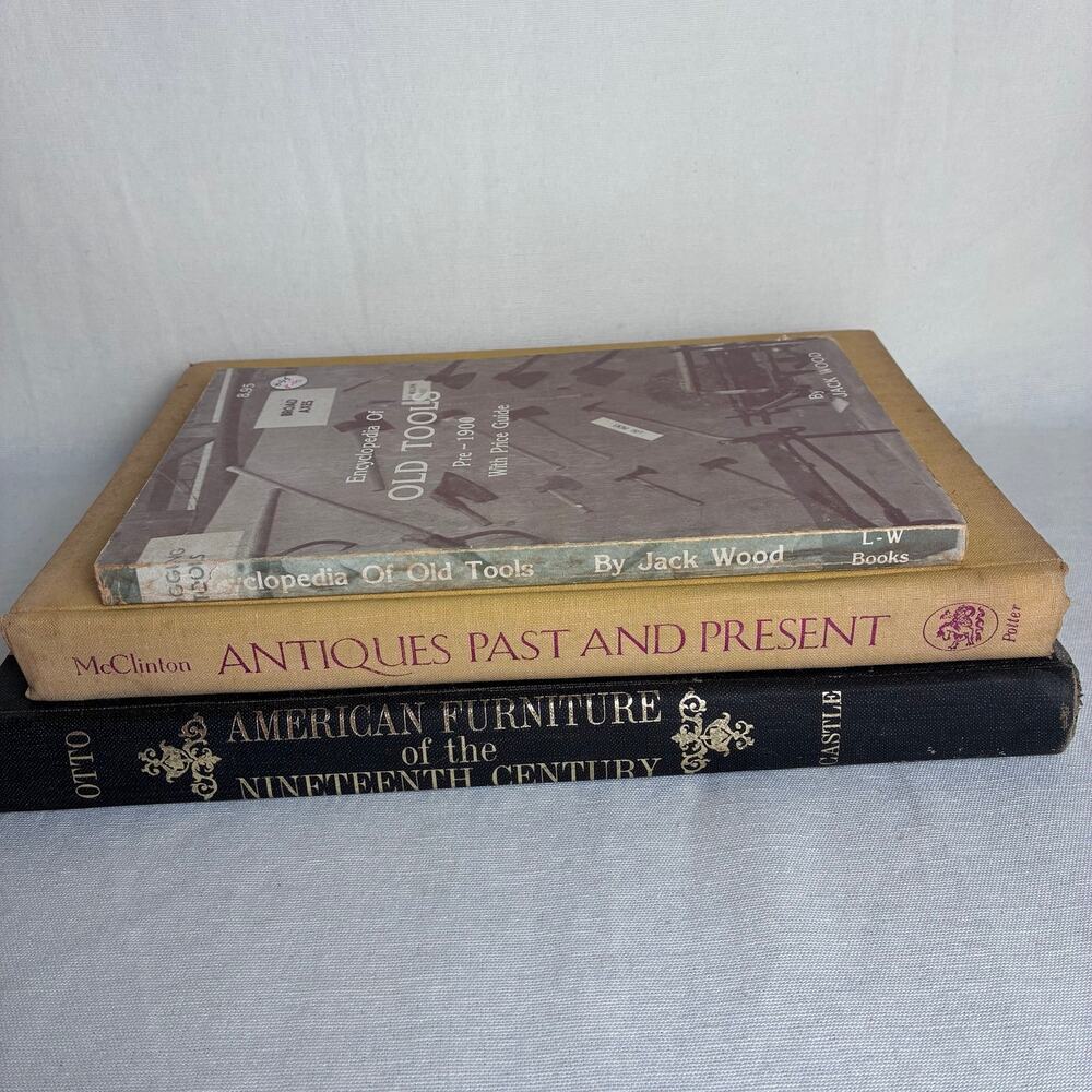 Vintage Antiques Reference Book Lot Old Tools Furniture 19th Century Hardcovers